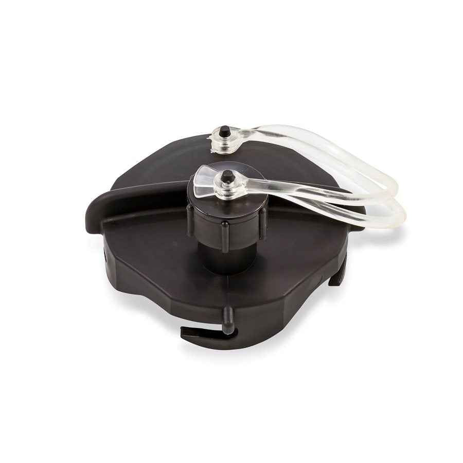 Camco Black 3-Inch Bayonet Sewer Cap with Hose Connection – 39463