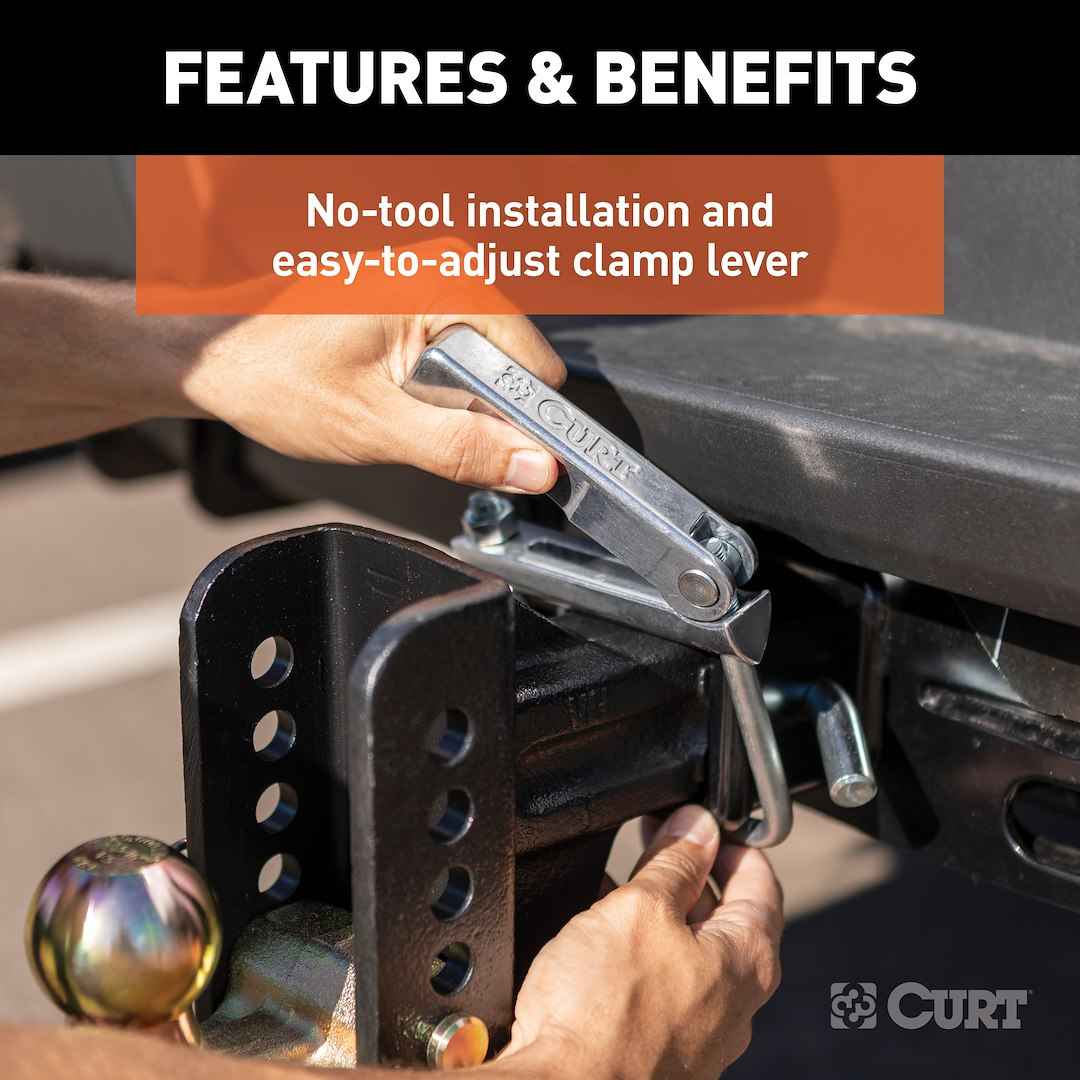 CURT Trailer Hitch Receiver Tube Anti Rattle Bracket – 22320