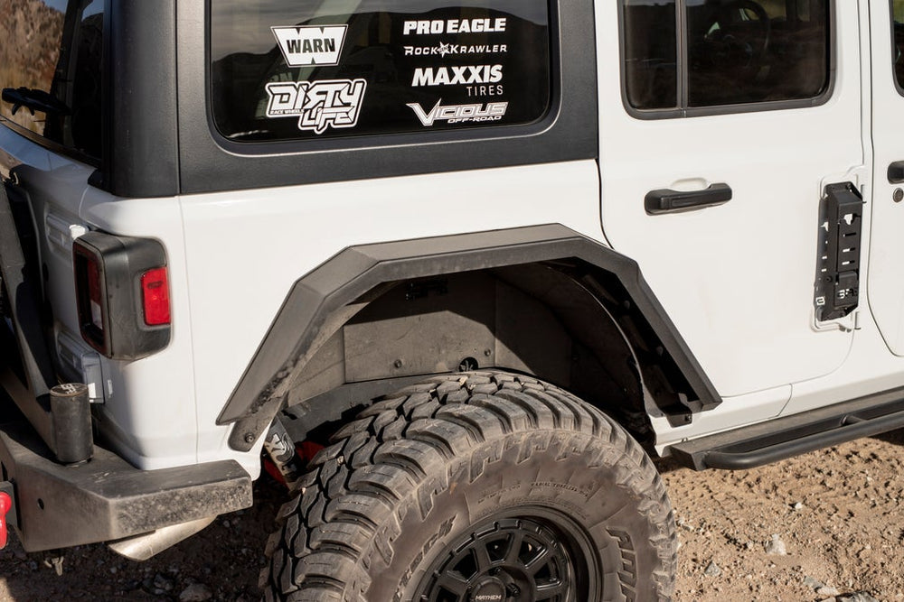 Body Armor JL-6103 Rear Flat Steel Flares, 5-3/4-in Coverage - image 2
