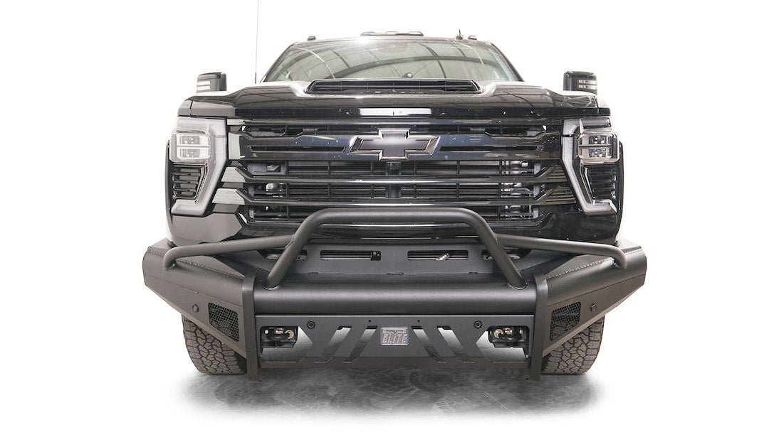 Fab Fours CH24-Q6162-1 Front Bumper, Black Steel Elite