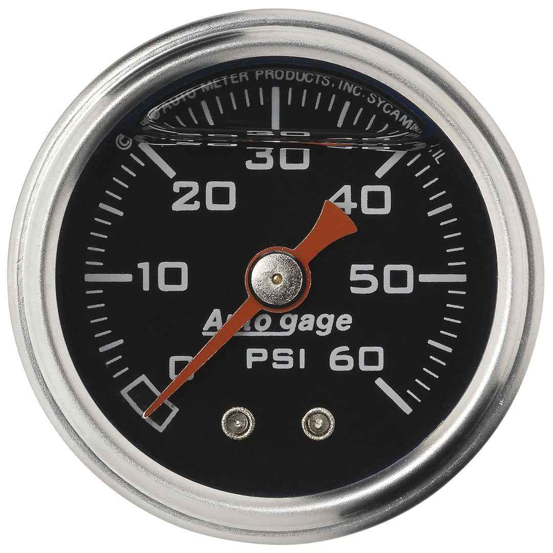 AutoMeter 2173 Auto Gage Liquid-Filled Fuel Gauge, 0–60 PSI - image 1