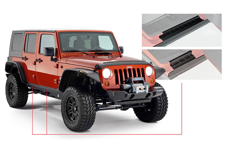 Bushwacker 14085 Wrangler JL Trail Armor Rocker Guard