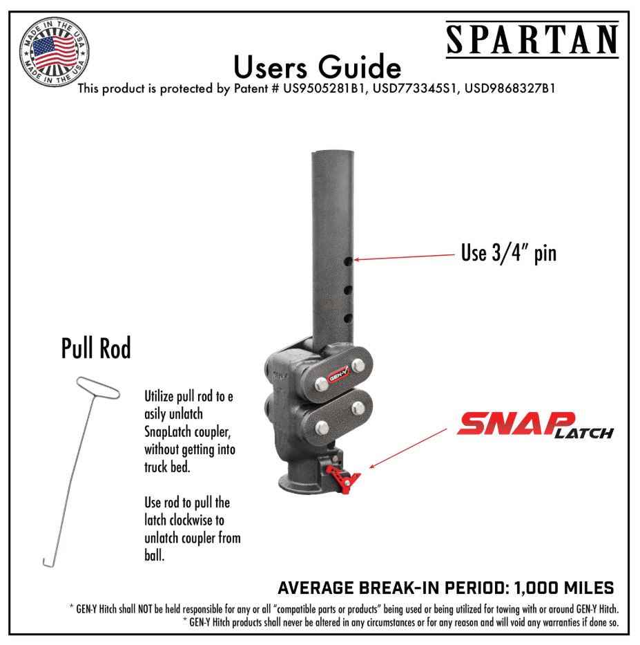 Gen-Y Hitch Round Gooseneck Coupler - 25,000 lb – GH-7082