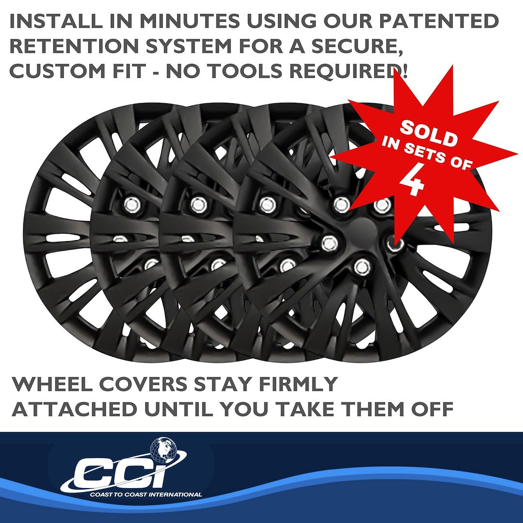 Coast To Coast 103715BLK Ten-Split-Spoke Steel-Wheel Covers - image 4
