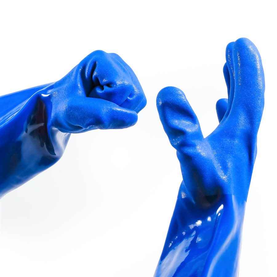 Camco 40287 Blue Reusable PVC Sewer Gloves, Pair