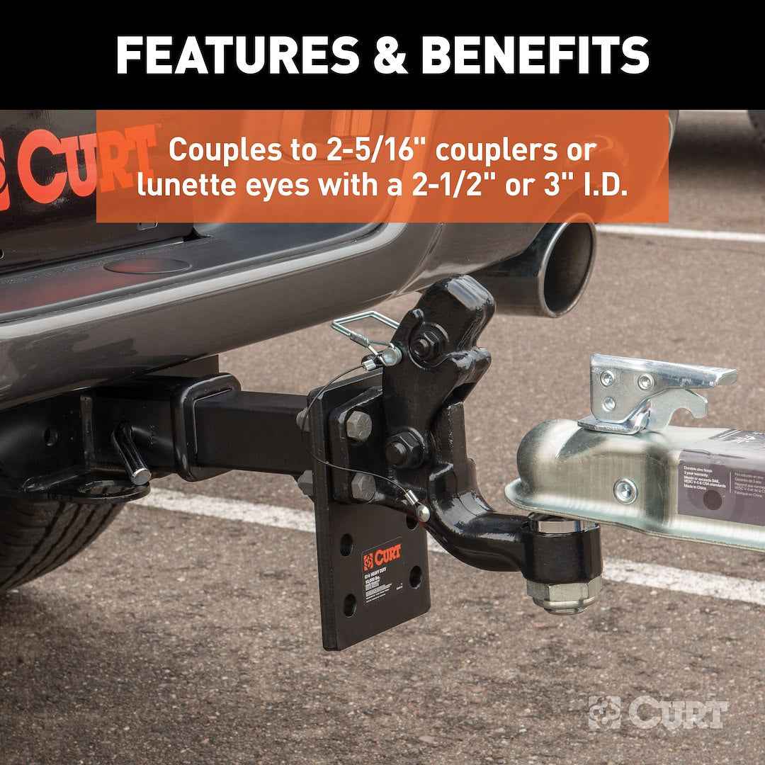 CURT Pintle Hook - Channel, 16000 lb – 48200