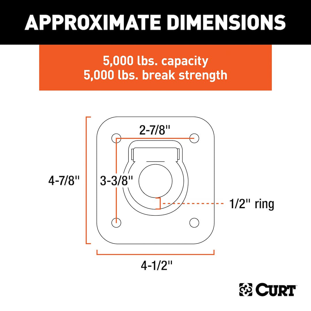 CURT Tie Down Anchor (83600) – Material: Steel