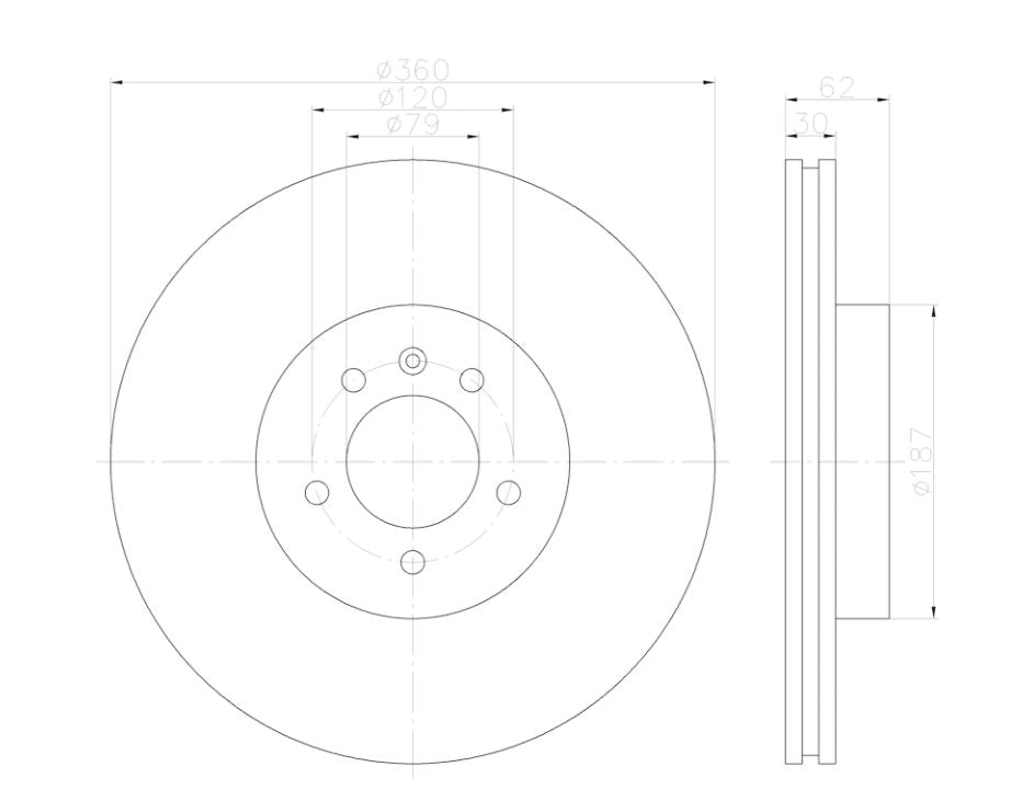 Hella 355122922 Disc-Brake Rotor
