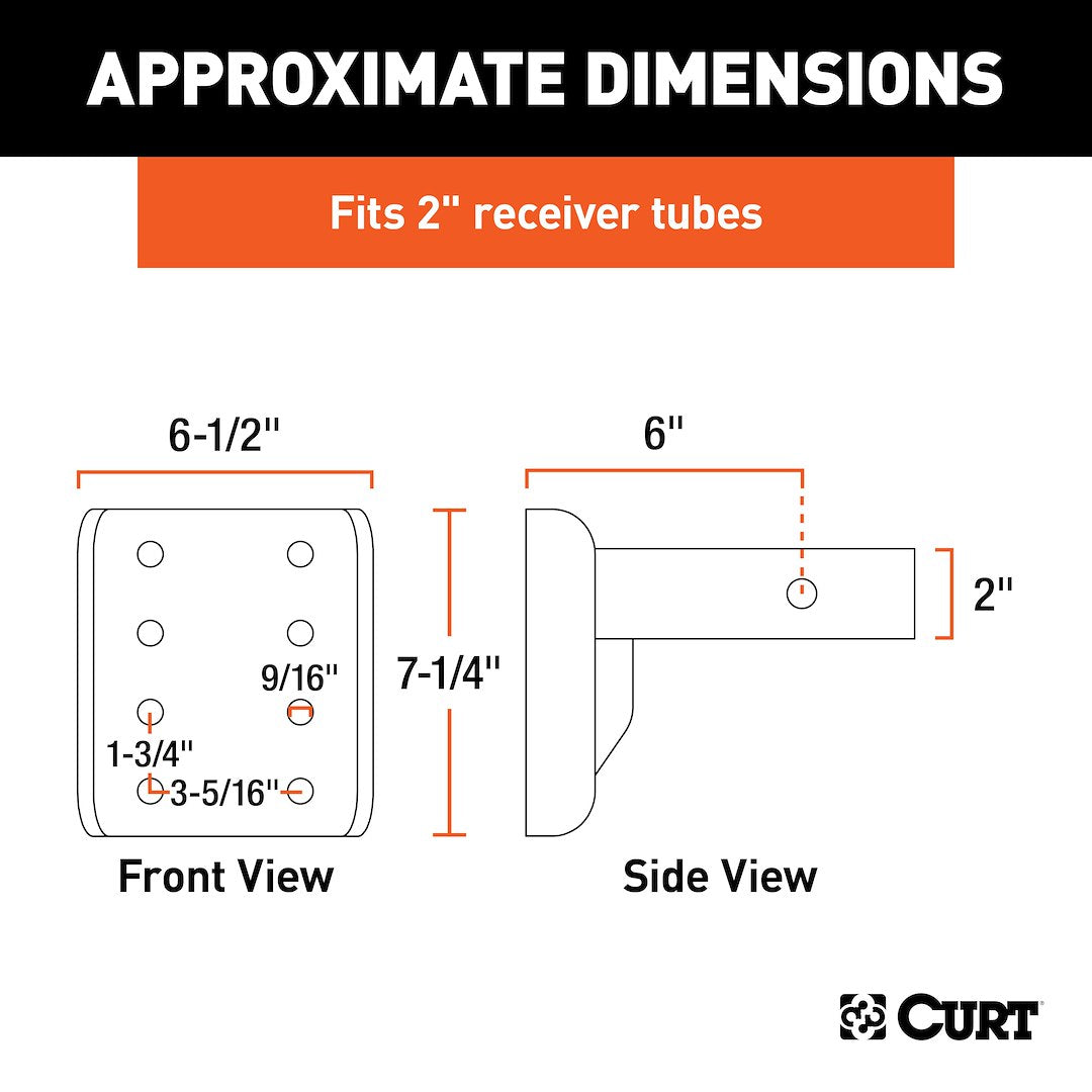 Curt 48343 Pintle Hook Mounting Plate - image 4