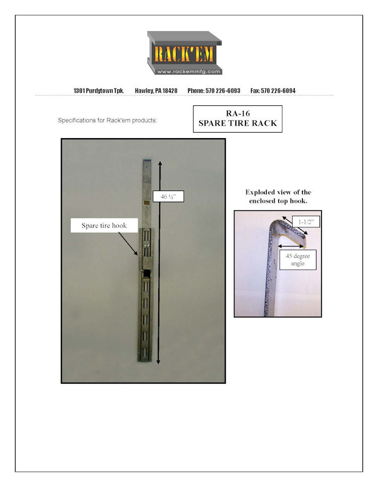 Rack-Em Ra-16 Spare Tire Carrier - image 6