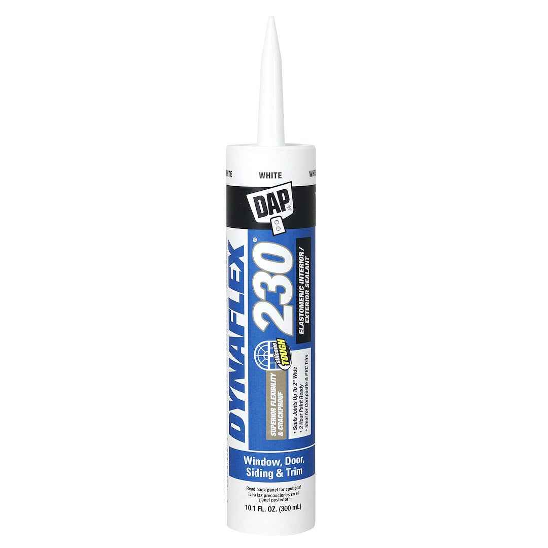 DAP 7079818275 Dynaflex 230 White Latex Caulk, 10.1 oz