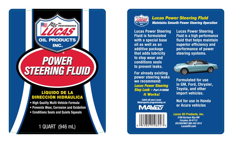 Lucas Oil 10824-6 Power-Steering System Fluid