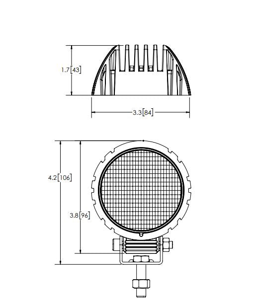 Ecco Elect EW2481 Round Work Lamp