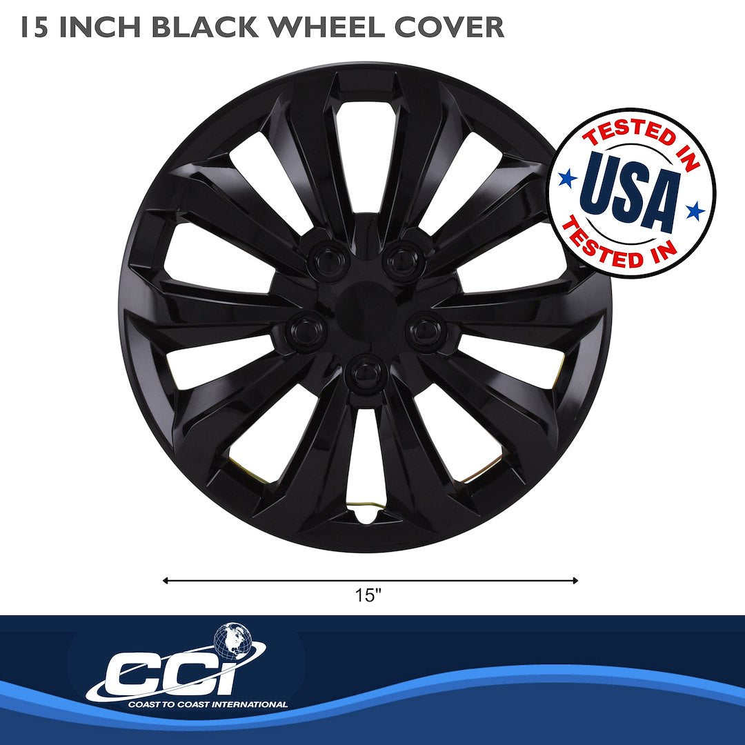Coast To Coast 106115BLK Snap-On Ten-Spoke Steel-Wheel Covers - image 3