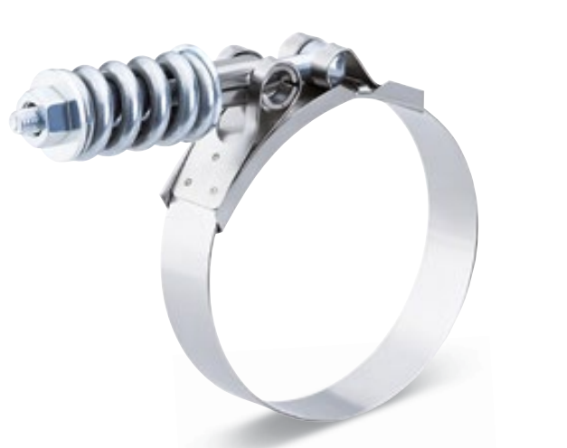 Breeze B92240413 HD Spring-Loaded T-Bolt Clamp, 4-1/8–4-7/16 Inch - image 1