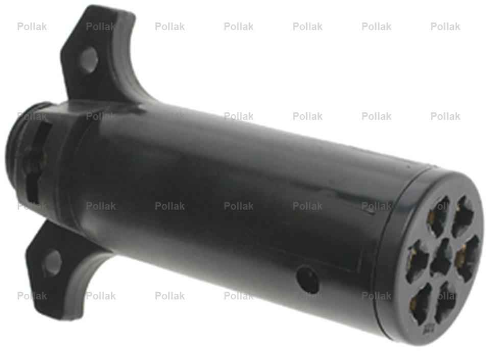 Pollak 11704 Black Heavy-Duty 7-Blade Trailer Connector