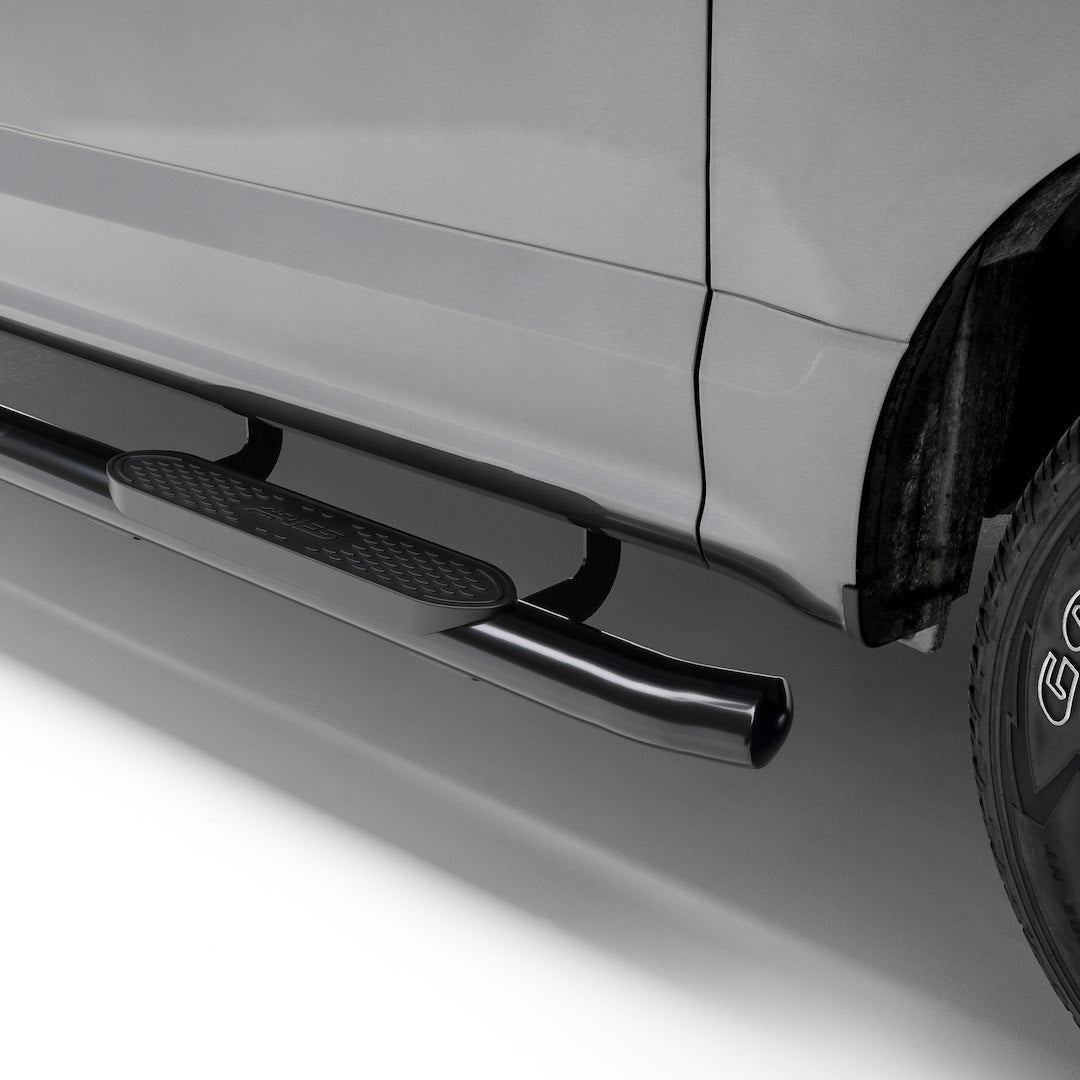 Aries S224053 Black Curved Oval Steel Side Steps, 4-Inch - image 1