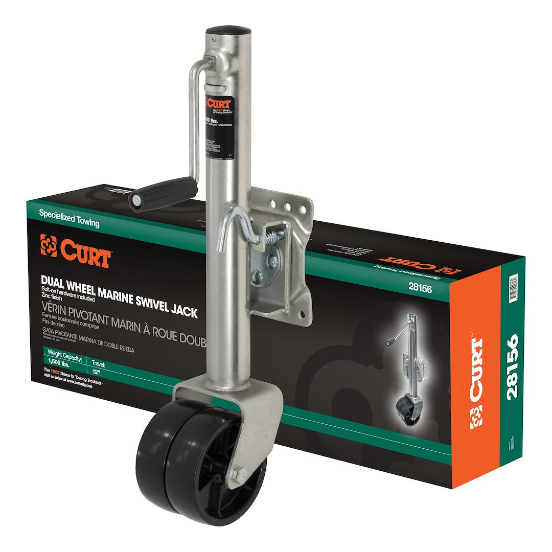 CURT 10 Inch 1500 Pound Trailer Tongue Jack (28156)