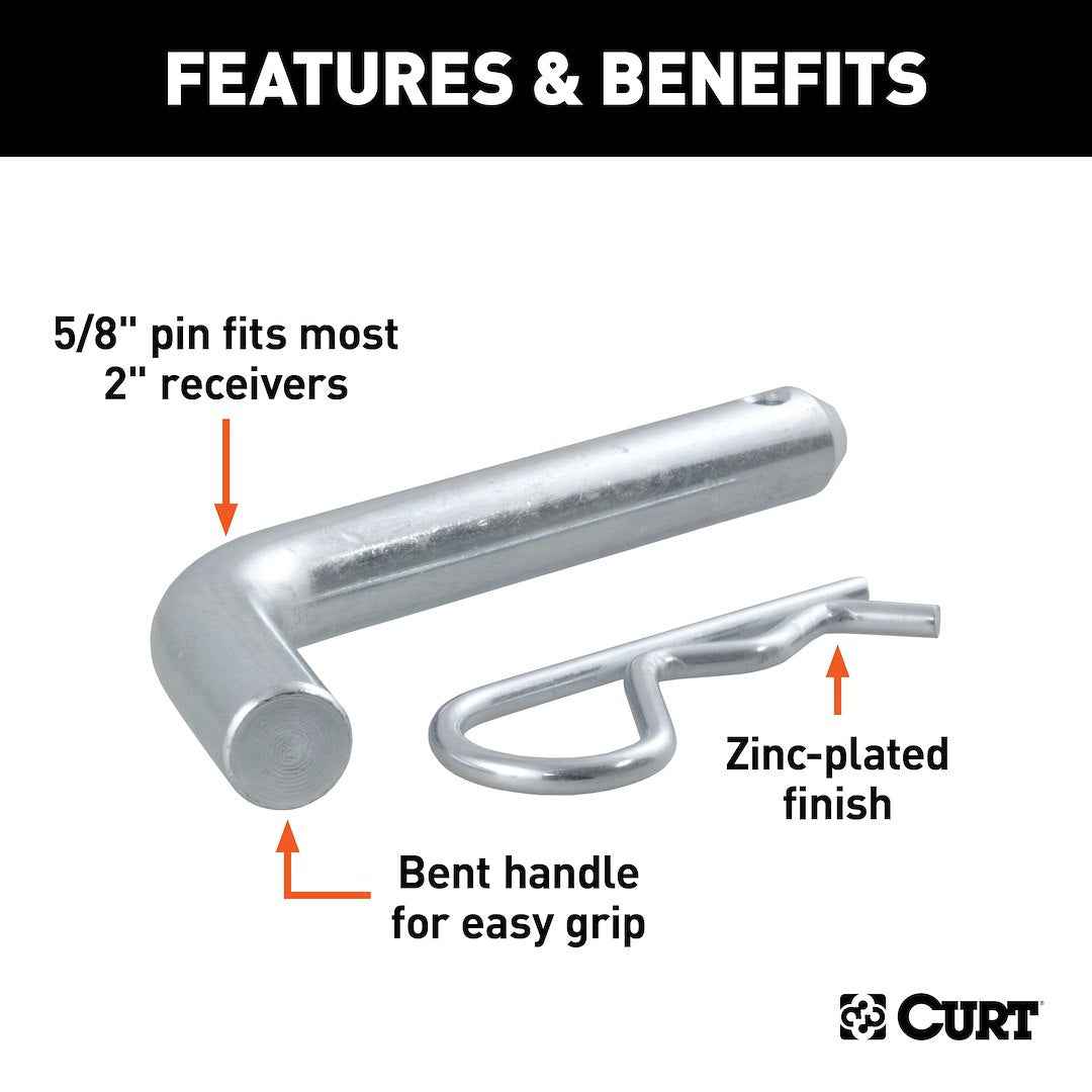 CURT 21501 5/8-Inch Hitch Pin for 2-Inch Receivers