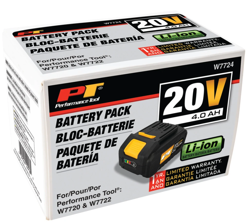 Performance Tool W7724 Tool Power Battery