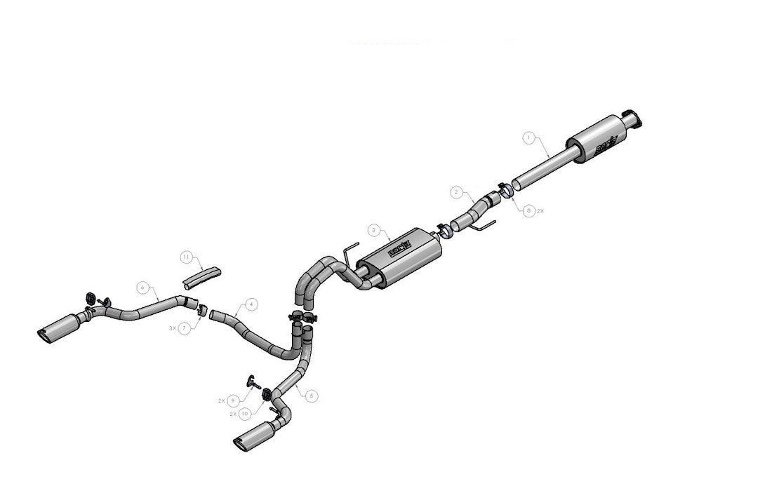 Borla 140616 F-150 ATAK Dual-Rear Cat-Back - image 2
