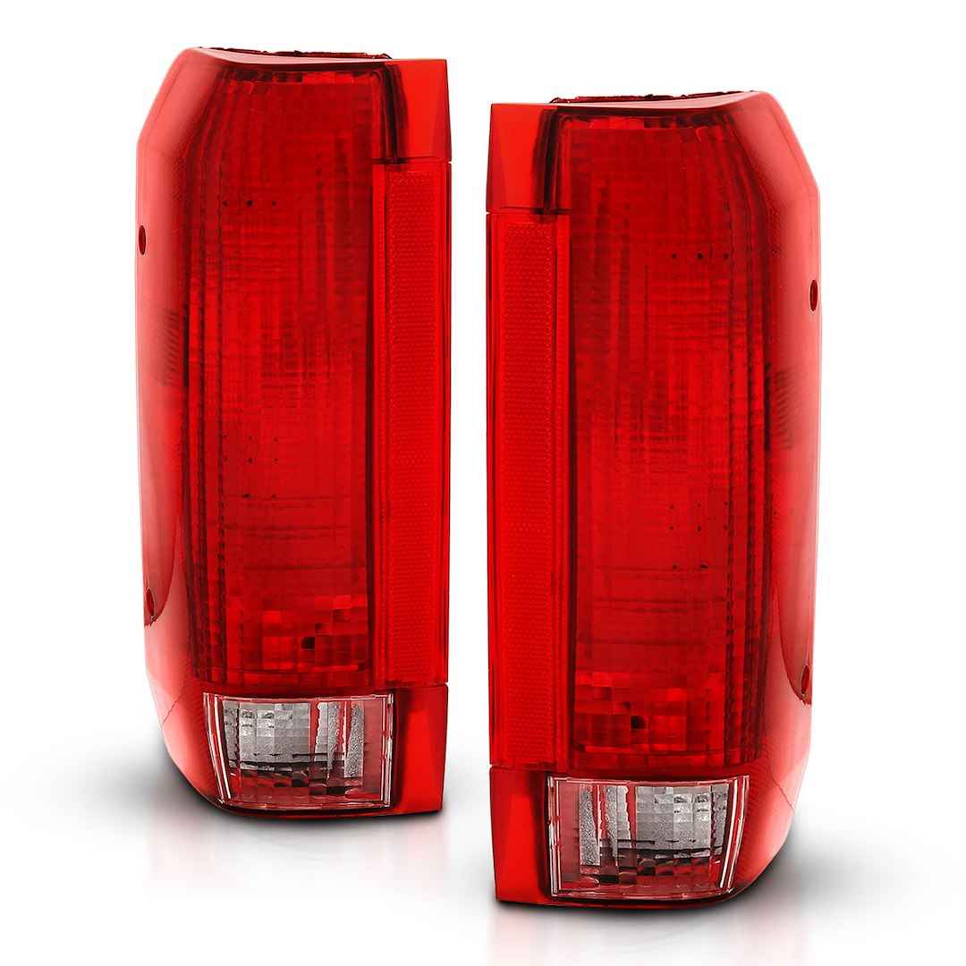 ANZO USA 311306 Ford Black Tail-Light Pair, Red/Clear
