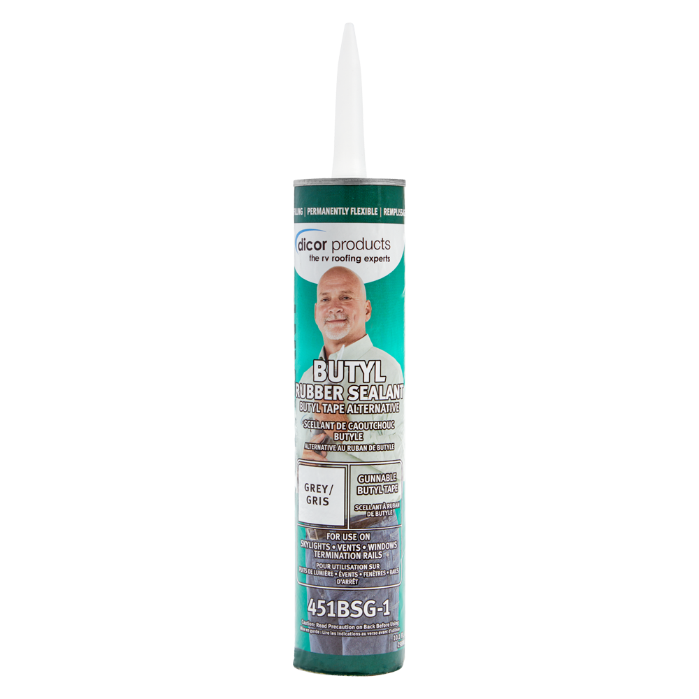 Dicor Corp. 451BSG1 Gray Rubber Joint Caulk, 10.1-oz Tube