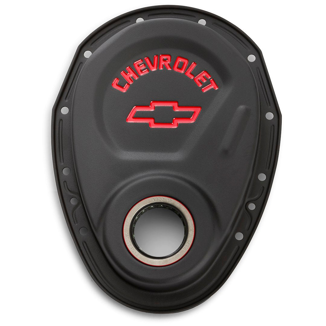 Proform Parts 141-753 Chevrolet Bowtie Crinkle Timing Cover