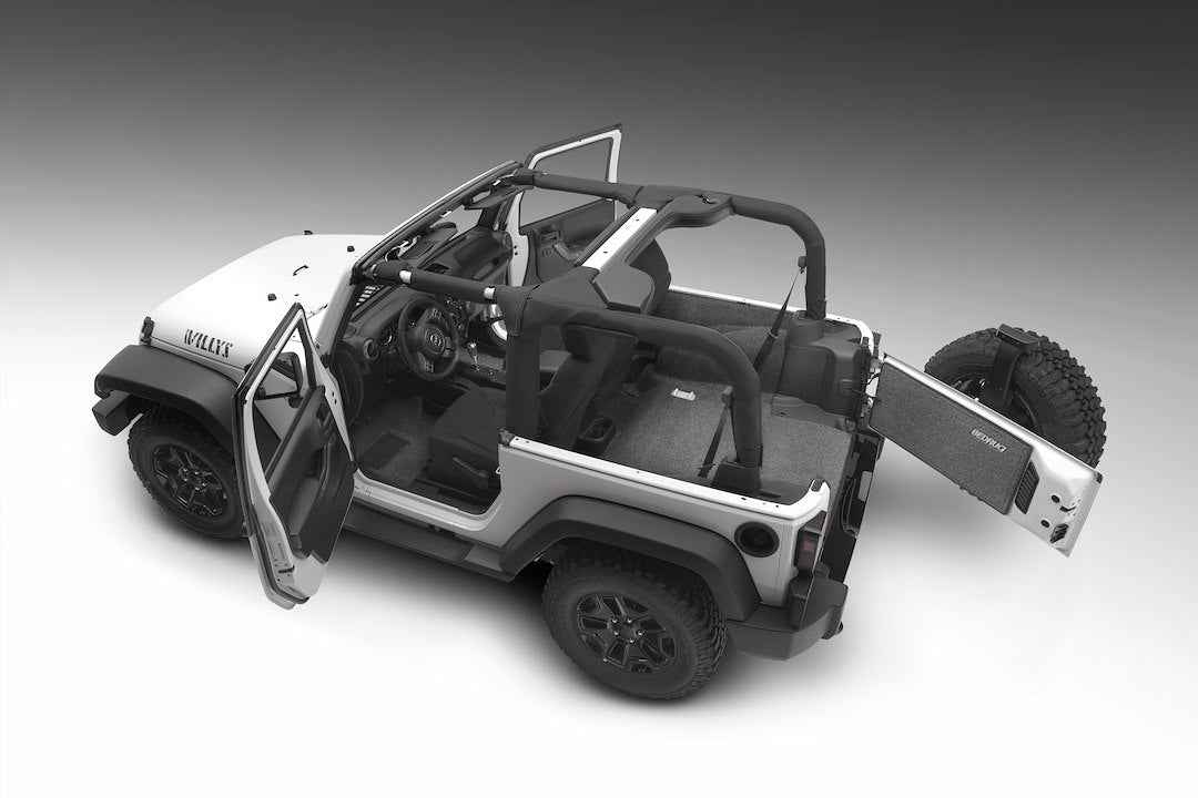 BedRug BRJL18F2 2-Door Wrangler JL Front Footwell Carpet Set