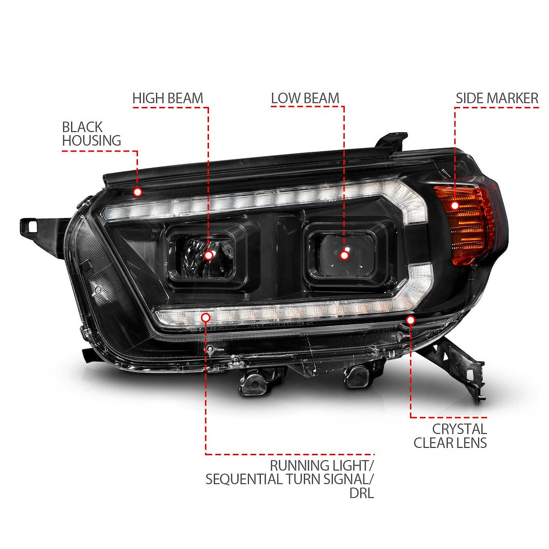 ANZO USA 111602 Black Switchback LED Set for 2010–2013 4Runner - image 4