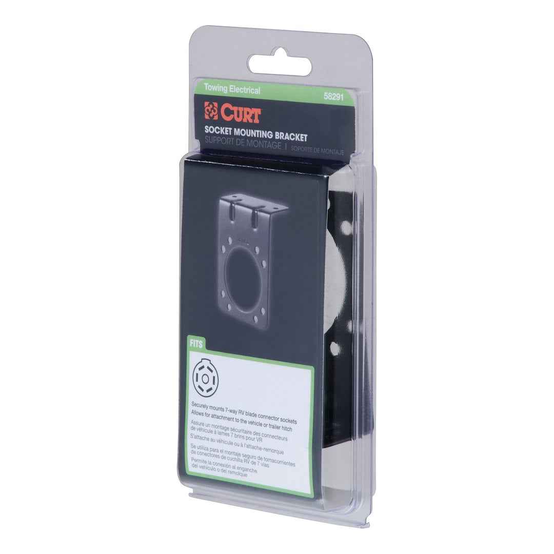 CURT 58291 Multi-Hole Steel Mount for 7-Way Blade Socket