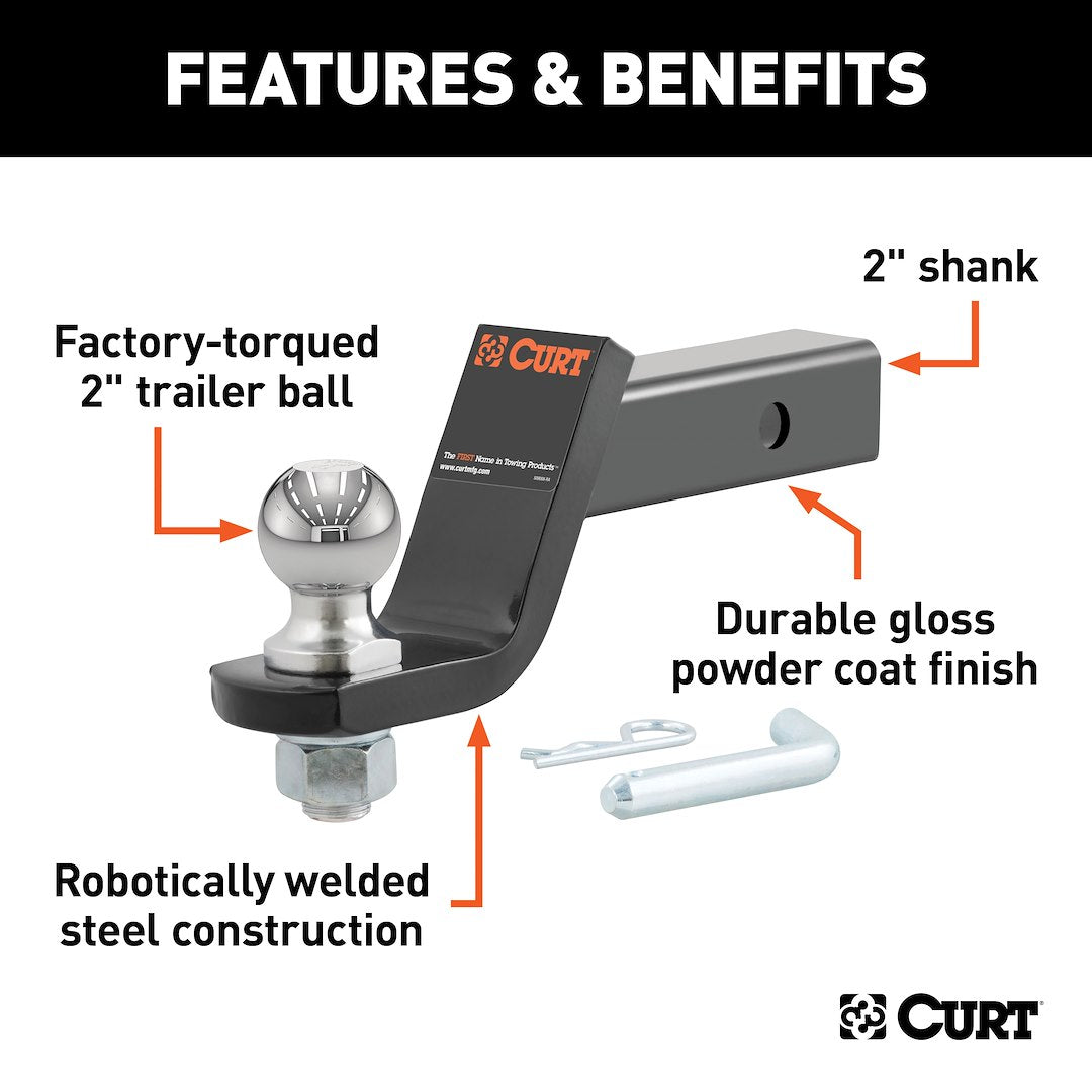 Curt 45856 Trailer Hitch Ball Mount - image 3
