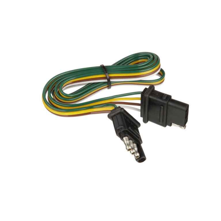 Pollak 4WF648V Black Semi-Universal 4-Flat Vehicle Connector