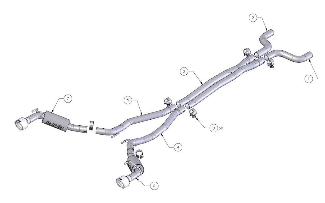 Borla 140280 Camaro S-Type Split-Rear Dual Cat-Back - image 2
