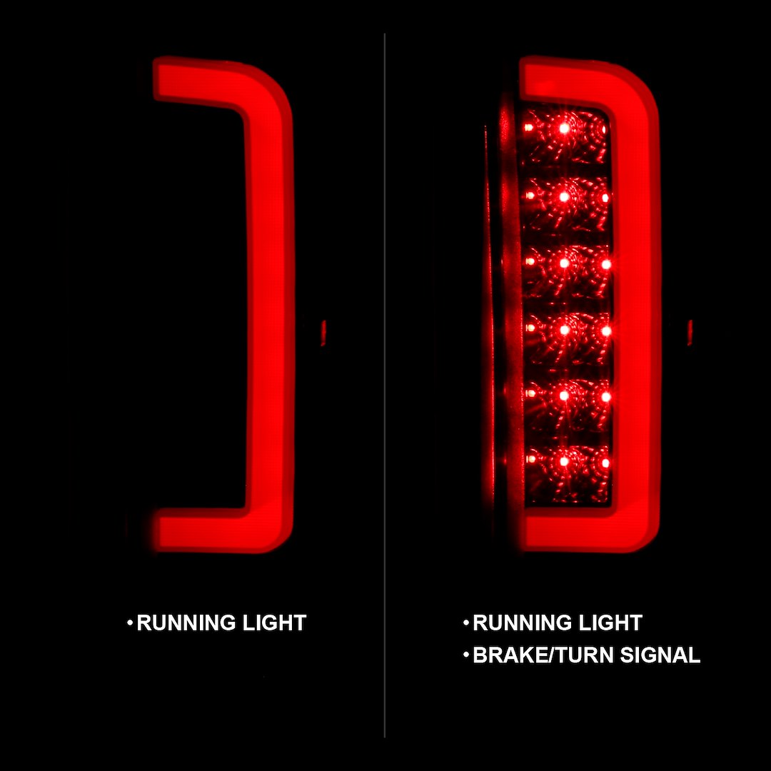 ANZO USA 311351 Ford Smoke-Lens LED Tail-Light Pair, Black - image 1