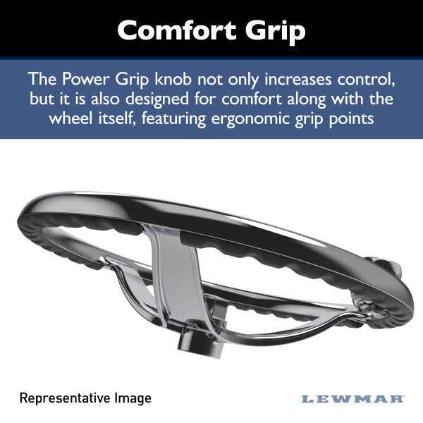 Lewmar 13-1/2-in Stainless-Steel Boat Steering Wheel – 89700820