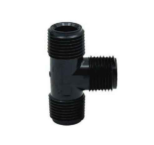 B&B Molders 94390 Black 1/2-Inch Male Water Hose Tee