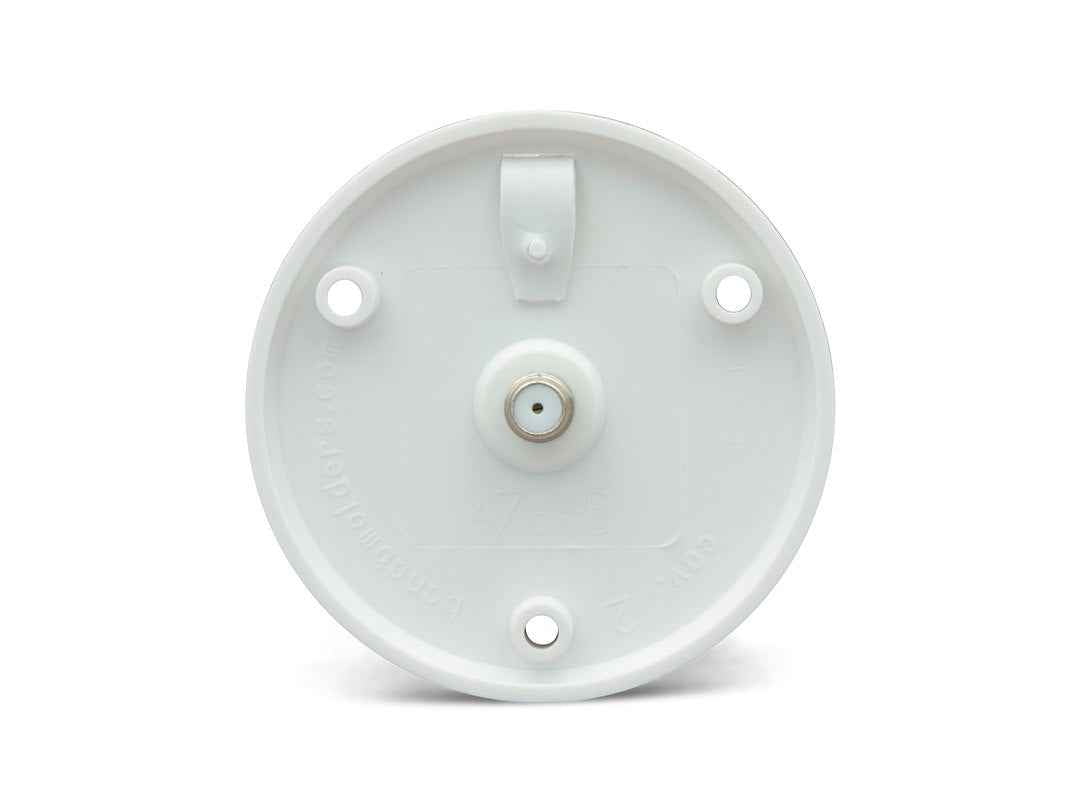 B&B Molders 94320 Polar White Single-Cable TV Entry Plate