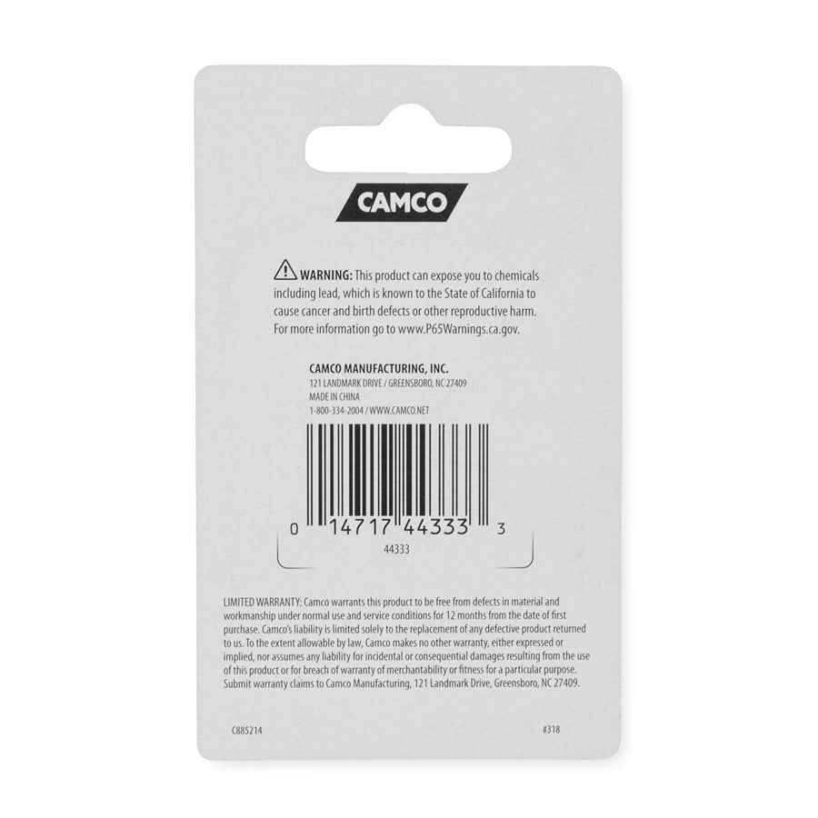 Camco 44333 5/8-Inch Thumb-Operated Baggage Cam Lock