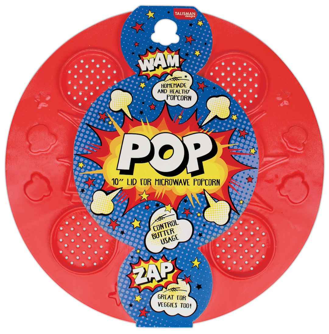 Harold Import Company 00545 Talisman Pop Silicone Popcorn Lid, 10-Inch