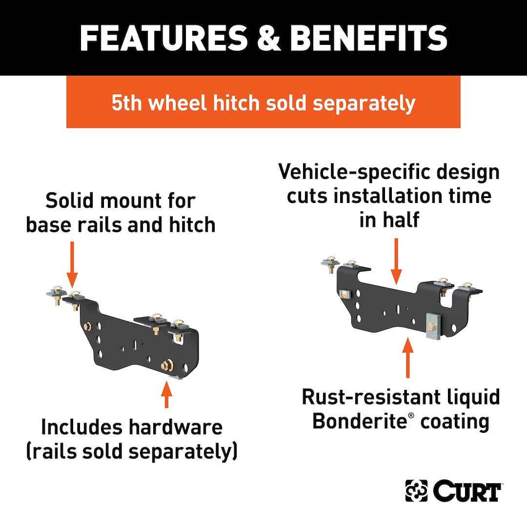 CURT 5th-Wheel Brackets - Ford F-250 Super Duty – 16448
