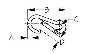Sea Dog 156100-1 Steel Hardware Snap