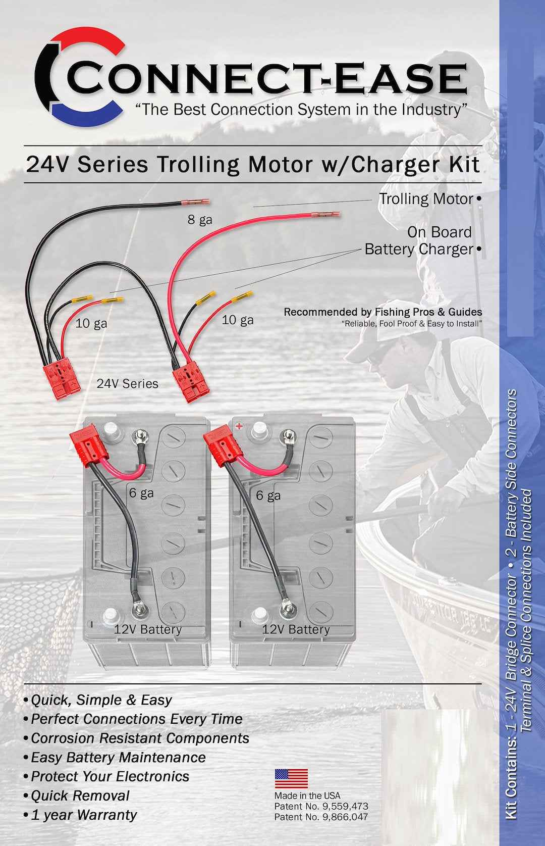 Connect-Ease RCE24VBCHK Trolling Motor Quick-Connect Wiring Kit