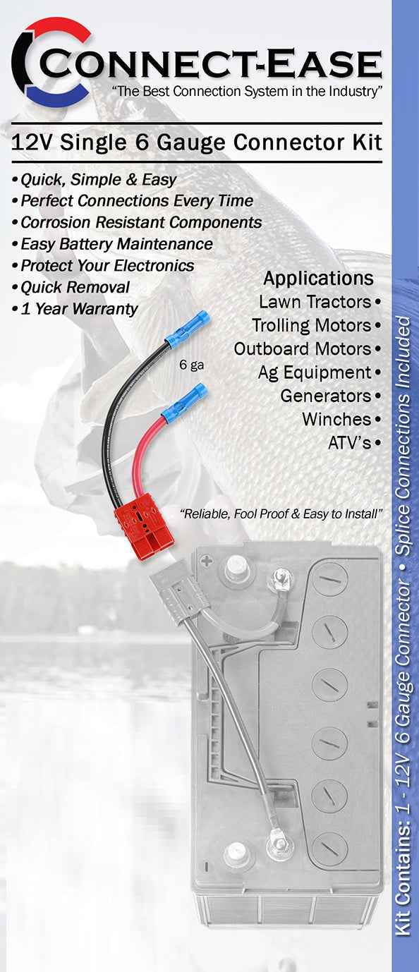 Connect-Ease RCE12VB6 Single Motor/Equipment Battery Connection