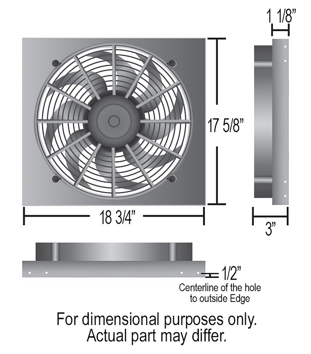 Derale 16819 17 in Shrouded Puller-Fan Assembly - image 2