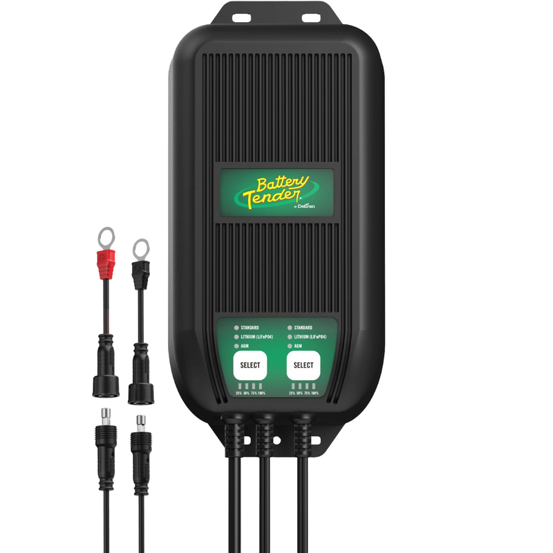 Battery Tender 022-1007-DL-WH WaveCharge Pro Two-Bank 12V 20A Charger - image 1