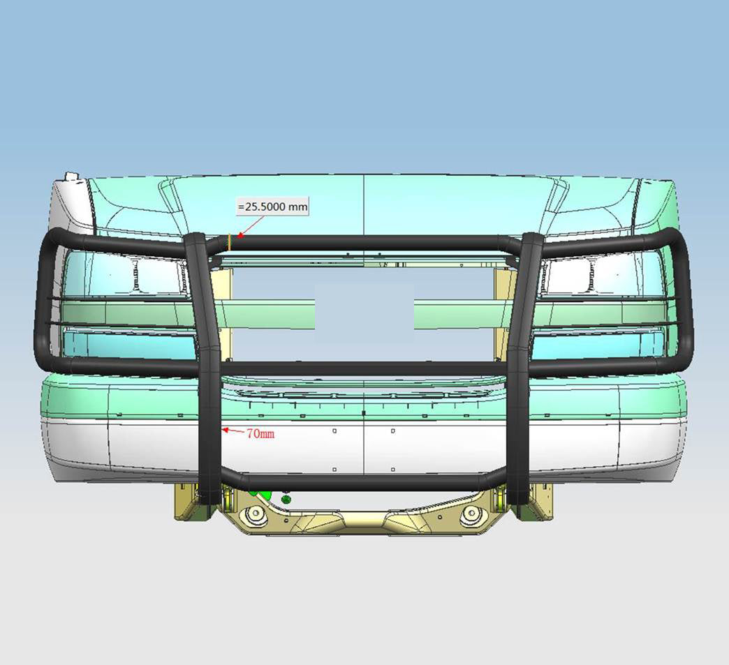 Black Horse Offroad 17GV02MA Express Black Modular Grille Protector - image 3