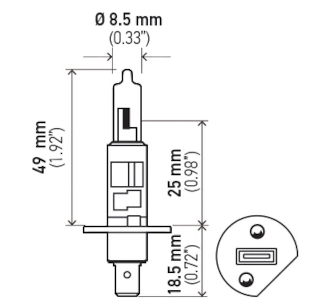 Hella 002089541 H1 Halogen Headlamp Bulb