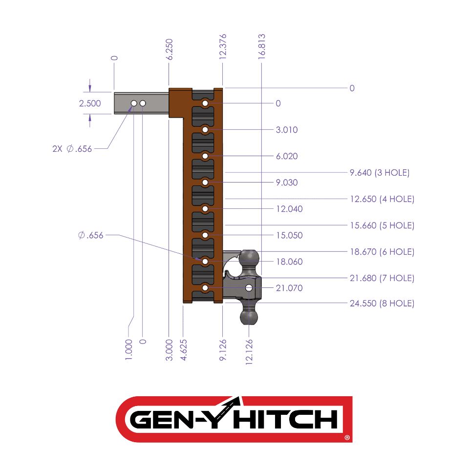 Gen-Y Hitch Gh-613 Trailer Hitch Ball Mount - image 7