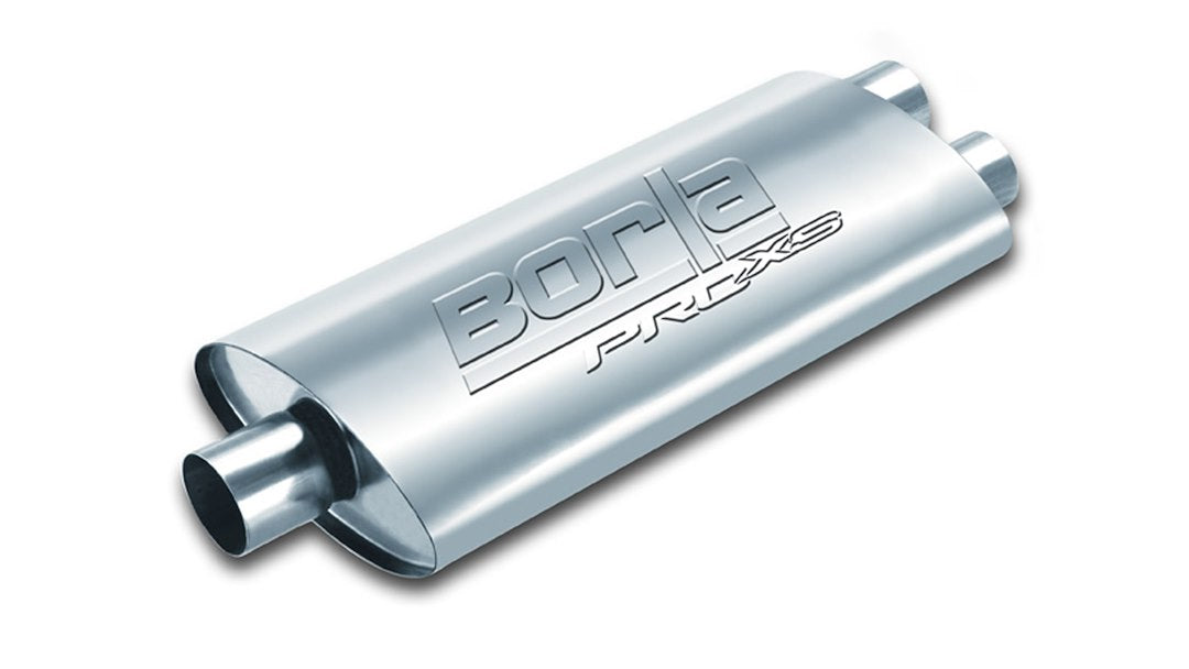 Borla 40349 Pro XS Muffler, 3-Inch In/ Dual 2-1/2-Inch Out